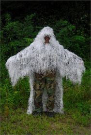 Military "Stalker" Ghillie Poncho  Synthetic thread (Color: Synthetic Ultra Light - White)