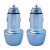 5 Core Car Charger Mini Aluminum Alloy Dual USB Power Adapter with PD QC 3.0 Port Soft LED Fast Charging for iPhone Samsung -CDKC12 2Pcs