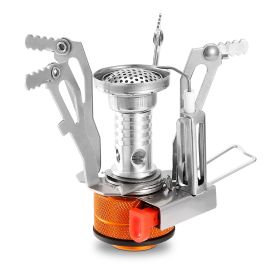 Ultralight Camping Stoves Portable Backpacking Hiking Stoves w/ Piezo Ignition (Color: Orange)