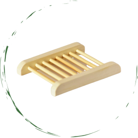 Natural Bamboo Soap Bar Dish. Eco-Friendly (Title: Default Title)