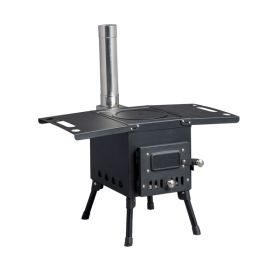 Wood Camping Stove Black 57.5*31*37cm (Color: as Pic)