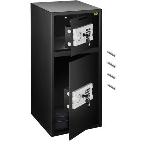 VEVOR Large Double Door Security Safe Box 2.6 Cubic Feet Steel Safe Box Strong Box with Digital Lock for Money Gun Jewelry Black (Default: Default)