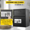 VEVOR Digital Depository Safe 1.7 Cubic Feet Made of Carbon Steel Electronic Code Lock Depository Safe with Deposit Slot with Two Emergency Keys Depos