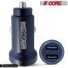 5 Core Car Charger Cigarette Lighter USB Charger Aluminum Alloy Dual USB w LED Fast Charging Power Adapter for iPhone iPad Samsung Galaxy -CDKC13 2Pcs