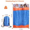 3 People Sleeping Bag for Adult Kids Lightweight Water Resistant Camping Cotton Liner Cold Warm Weather Indoor Outdoor Use 3 Season with Sack for Spri