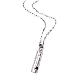 Emergency Survival Whistle Portable Stainless Steel Pendant Necklace (Default: Default)