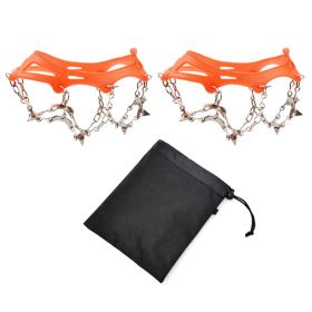 1pair 13-tooth Ice Cleats Crampons; Non-slip Shoes Cover For Winter (Size: L)