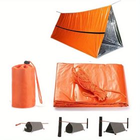 Outdoor Waterproof Emergency Tube Tent Shelter Survival Tent For Two People (Color: Orange)