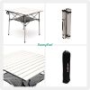 SUNNYFEEL Outdoor Folding Table | Lightweight Compact Aluminum Camping Table, Roll Up Top 4 People Portable Camp Square Tables with Carry Bag for Picn