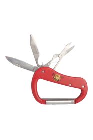 BiggDesign Nature Multifunctional Carabiner Knife (Title: Red)