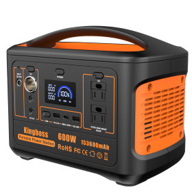 600W Portable Power Station 568Wh 153600mAh Solar Generator Backup Power With AC/DC/ PD 65W Type-c/QC3.0/Wireless Charger /Flashlight;  CPAP Battery P (Color: Orange)