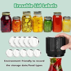 Electric Mason Jar Vacuum Sealer - BINZET Mason Jar Vacuum Sealing Kit For Food Storage, Compatible Wide & Regular Mouth Mason Lids- Canning Jar Mason (Brand: BINZET)