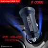 5 Core USB Car Charger Cigarette Lighter Dual USB Port Adapter 12/24 V Fast Charging - CDKC13 1Pc