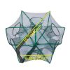 Foldable Fishing Net Trap For Fish Minnow Crab Crayfish Crawdad Shrimp; Dip Cage Collapsible Hexagon 6 Hole Fishing Accessories